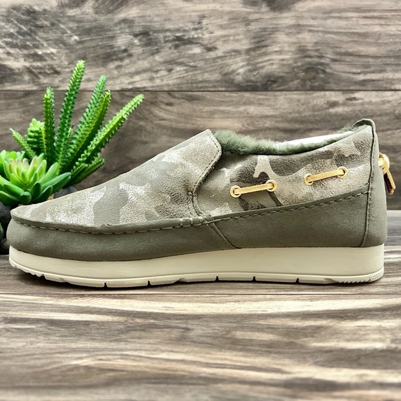 NEW Sperry Moc Sider Metallic Camo Indoor Outdoor Moc Sneaker Faux Fur 8M 39 - Picture 7 of 11